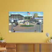 Seaside, Oregon - Broadway from Trail's End Canvas Afdruk (Insitu (Woonkamer))