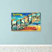 Seaside, Oregon - Grote Letter-scènes 2 Canvas Afdruk (Insitu (Houten vloer))