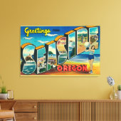 Seaside, Oregon - Grote Letter-scènes 2 Canvas Afdruk (Insitu (Woonkamer))