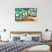 Seaside, Oregon - Grote Letter-scènes 2 Canvas Afdruk (Insitu (Slaapkamer))