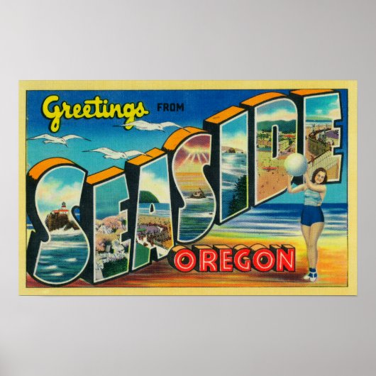 Seaside, Oregon - Grote Letter-scènes 2 Poster (Voorkant)