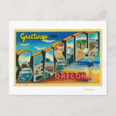 Seaside, Oregon - Grote letterscènes Briefkaart (Voorkant)