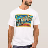 Seaside, Oregon - Grote letterscènes T-shirt (Voorkant)