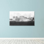 Seaside, Oregon Hotel en Turnround Canvas Afdruk (Insitu (Houten vloer))