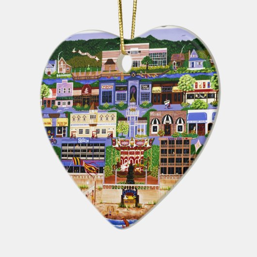 Seaside Oregon Keramisch Ornament (Links)