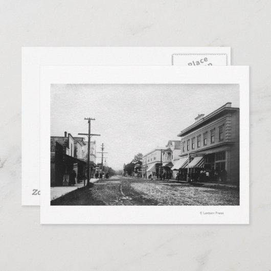 Seaside, Oregon Main Street Uitzicht Briefkaart (Voorkant / Achterkant)