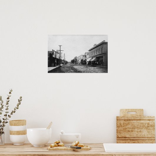 Seaside, Oregon Main Street Uitzicht Poster (Keuken)