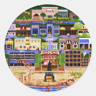 Seaside Oregon Ronde Sticker