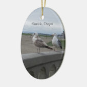 Seaside Oregon Seagulls on the Beach Prom Ornament (Links)
