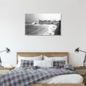 Seaside, Oregon Sou Wester Wave and Turround Canvas Afdruk (Insitu (Slaapkamer))