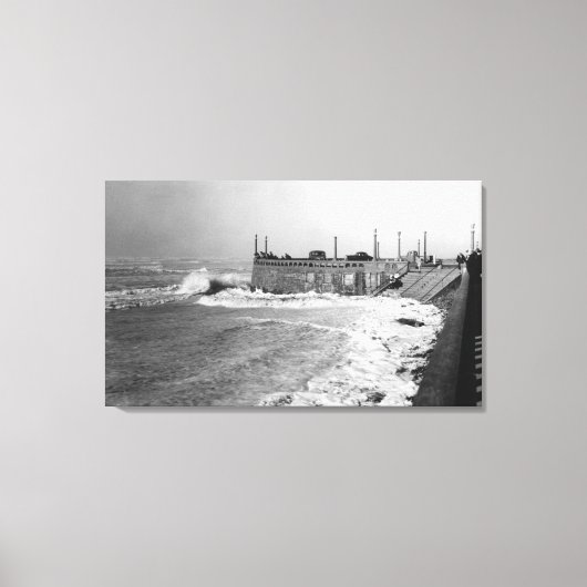 Seaside, Oregon Sou Wester Wave and Turround Canvas Afdruk (Voorkant)