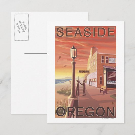 Seaside, OregonAquarium View Briefkaart (Voorkant / Achterkant)