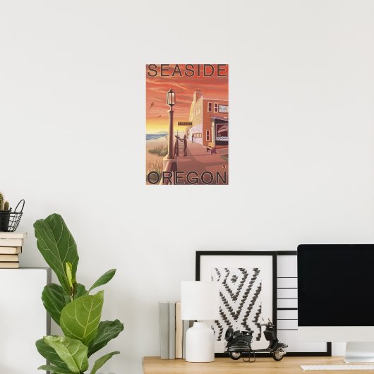 Seaside, OregonAquarium View Poster (Thuiskantoor)