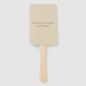 Seaside Paradise bruiloft Handwaaier (Achterkant)