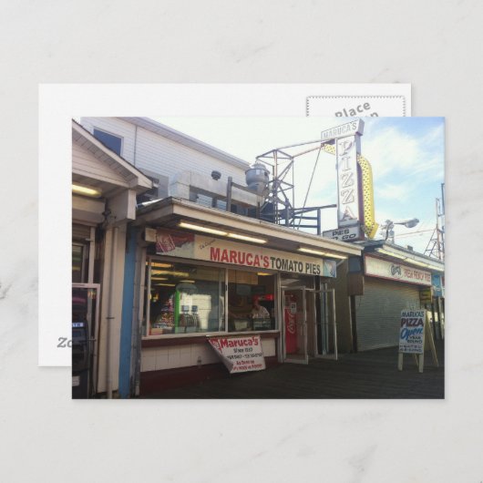Seaside Park Boardwalk PIzza Briefkaart (Voorkant / Achterkant)