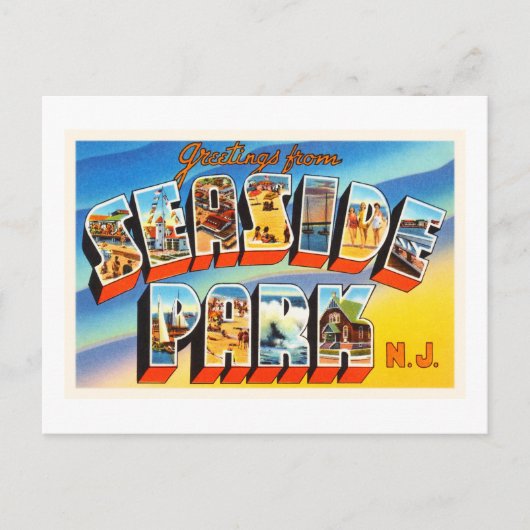 Seaside Park New Jersey NJ Old  Briefkaart- Briefkaart (Voorkant)