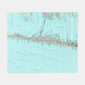 Seaside Park & NJ Shore Map (1989) Fleece Deken (Voorkant (Horizontaal))