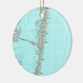 Seaside Park & NJ Shore Map (1989) Keramisch Ornament (Links)