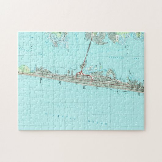 Seaside Park & NJ Shore Map (1989) Legpuzzel (Horizontaal)