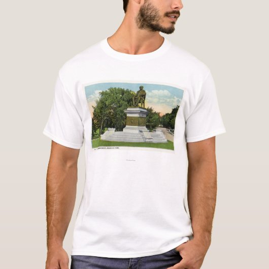 Seaside Park Uitzicht van het P T Barnum Monument T-shirt (Voorkant)