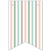 Seaside Pastel Mint Stripe Baby shower Vlaggetjes (Tweede vlag)