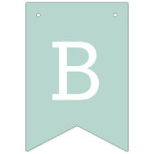 Seaside Pastel Mint Stripe Baby shower Vlaggetjes (Derde vlag)