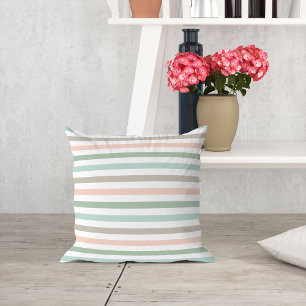 Seaside Pastel Stripe Kussen