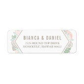 Seaside Pastels | KustSeashell Return Address Etiket (Voorkant)