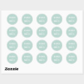Seaside Pastels Pale Aqua Wedding Ronde Sticker (Vel)