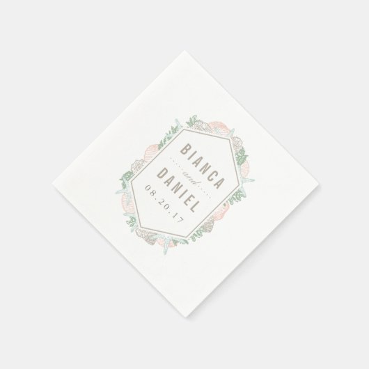 Seaside Pastels Wedding Servetten (Hoek)