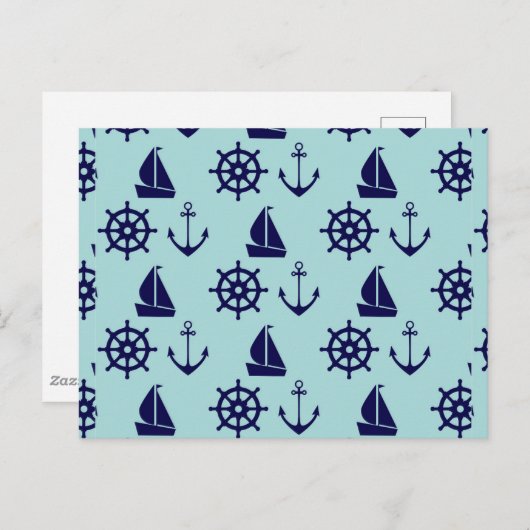 Seaside Pattern Briefkaart (Voorkant / Achterkant)