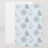 Seaside Pattern Briefpapier (Voorkant / Achterkant)