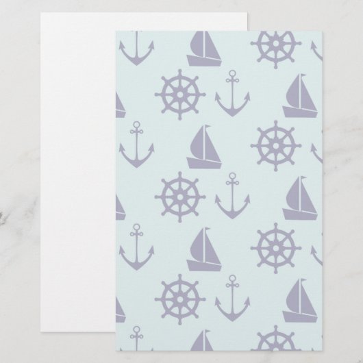 Seaside Pattern Briefpapier (Voorkant / Achterkant)