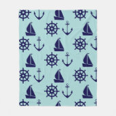 Seaside Pattern Fleece Deken (Voorkant)