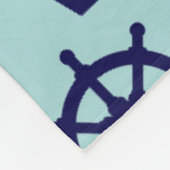 Seaside Pattern Fleece Deken (Hoek)