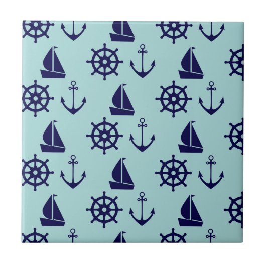 Seaside Pattern Tegeltje (Voorkant)