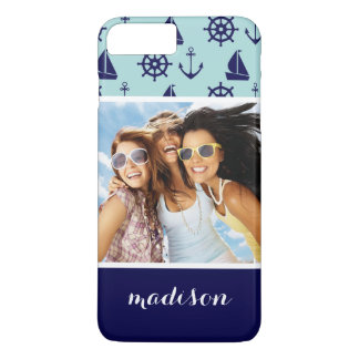 Seaside Pattern | Uw foto en naam Case-Mate iPhone Case