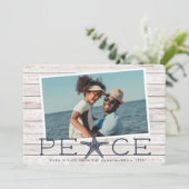 Seaside Peace | Rustieke kustfoto Feestdagenkaart (Staand voorkant)