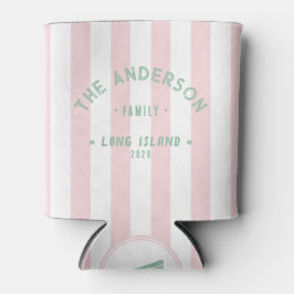 Seaside Roze Fluisterstrepen & Familienaam Blikjeskoeler