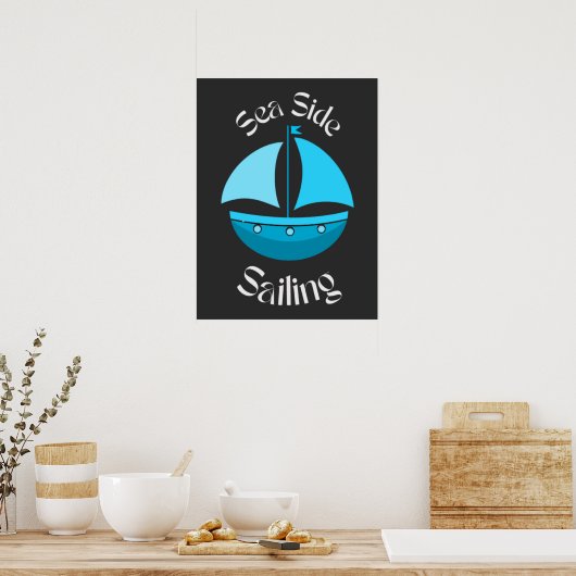 Seaside Sailing Poster (Keuken)