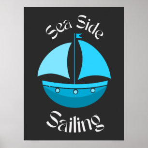 Seaside Sailing Poster