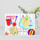 Seaside Sand Castles Fun Summer Beach Kaart (Staand voorkant)