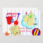 Seaside Sand Castles Fun Summer Beach Kaart (Voorkant / Achterkant)