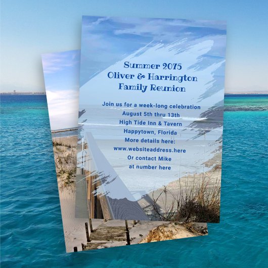 Seaside Sand Dunes Family Reunion Uitnodiging