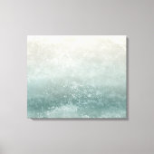 Seaside Seafoam Taupe en Blue Splash Canvas Afdruk (Voorkant)