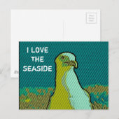 Seaside seagull briefkaart (Voorkant / Achterkant)