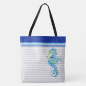 Seaside Seahorse Large Canvas tas (Voorkant)