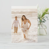 Seaside Seashell Kustbruiloft Save The Date (Staand voorkant)