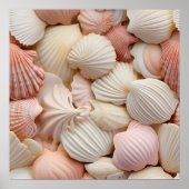 Seaside Seashells Art Poster (Voorkant)