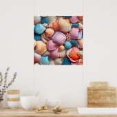 Seaside Seashells Art Poster (Keuken)
